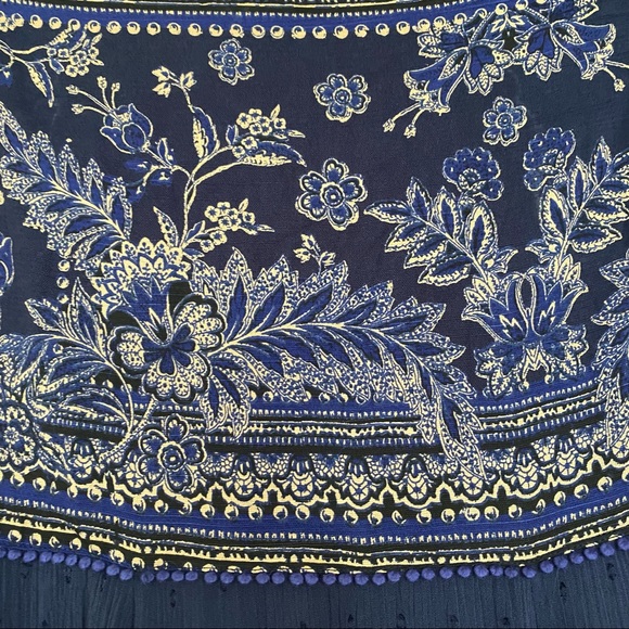 Free People | My Love Navy Floral Gauze Mini Dress - Picture 9 of 15